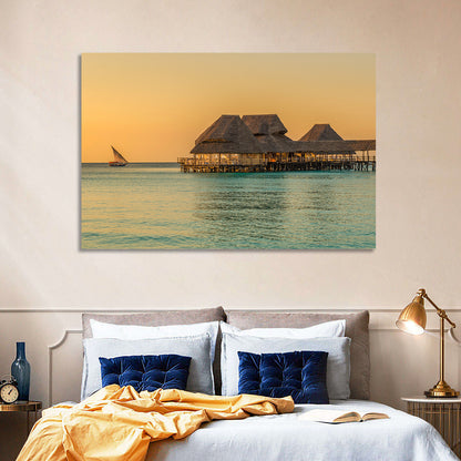The Rock Restaurant Sunset Wall Art