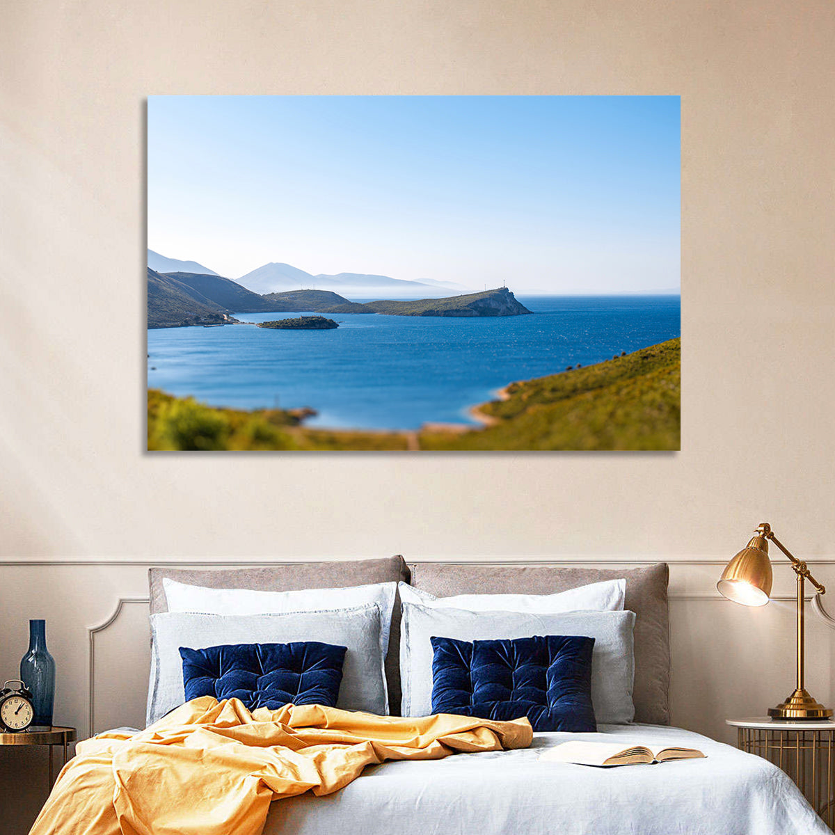 Coastal Cliffs and Lighthouse Bay Wall Art