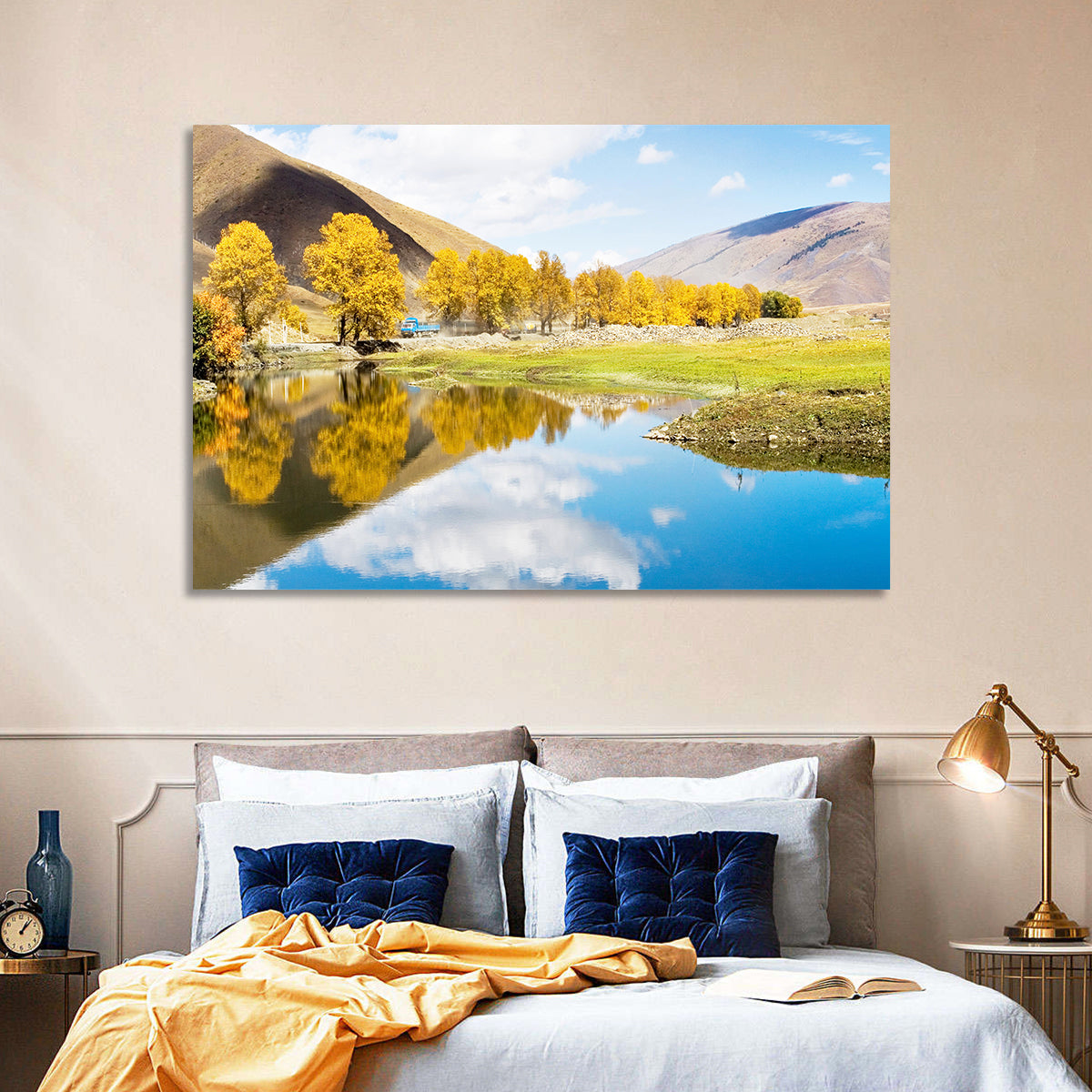 Chanxi Autumn Reflection Road Wall Art