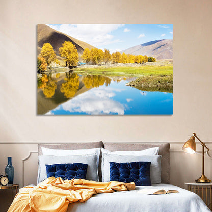 Chanxi Autumn Reflection Road Wall Art