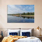 Lake Onega Promenade with Gazebo Wall Art
