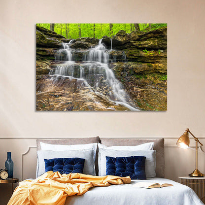 Mossy Ledge Waterfall Wall Art