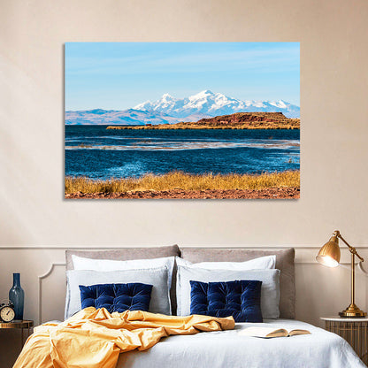 Lake Titicaca Blue and Gold Wall Art