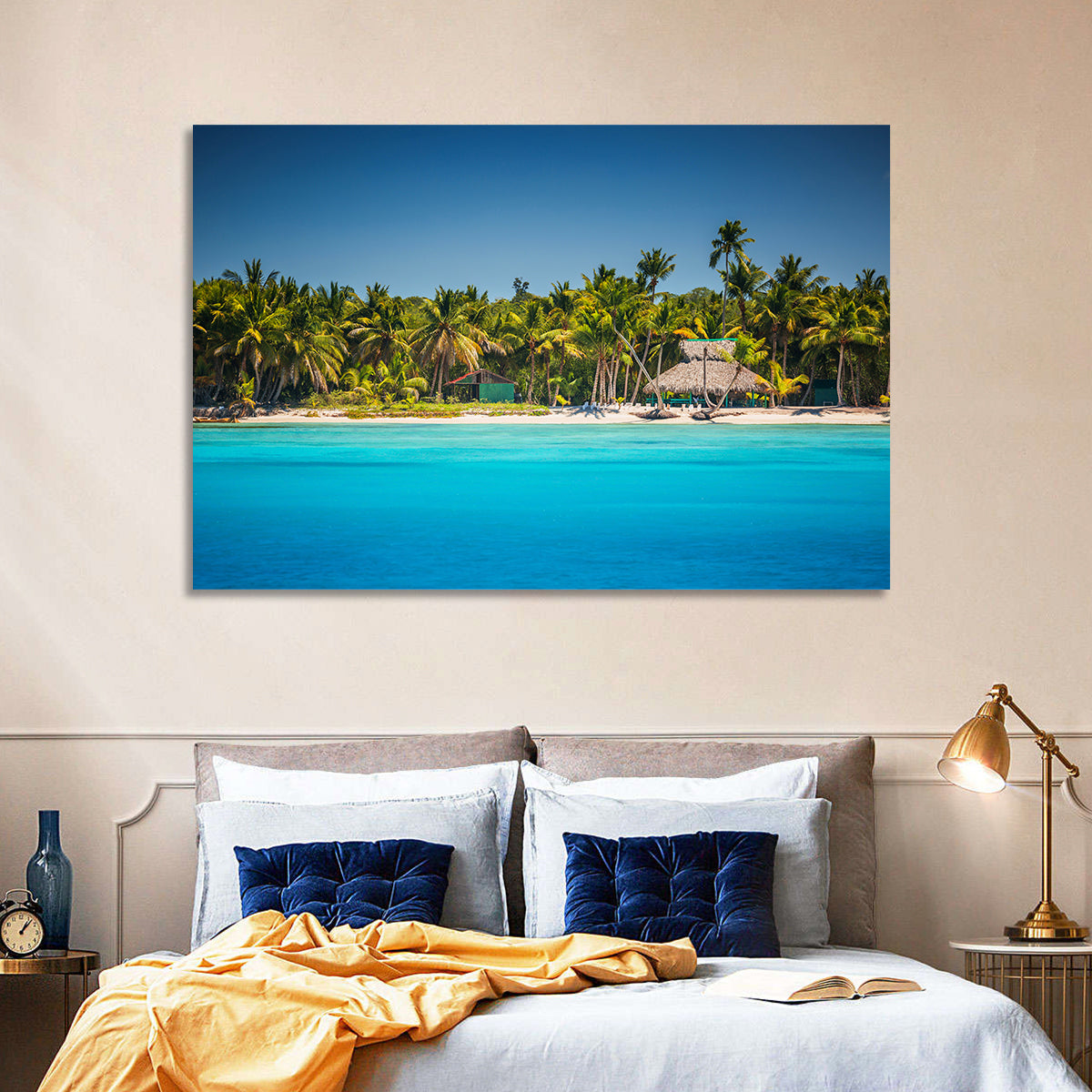 Punta Cana Beach Wall Art in a room, landscape