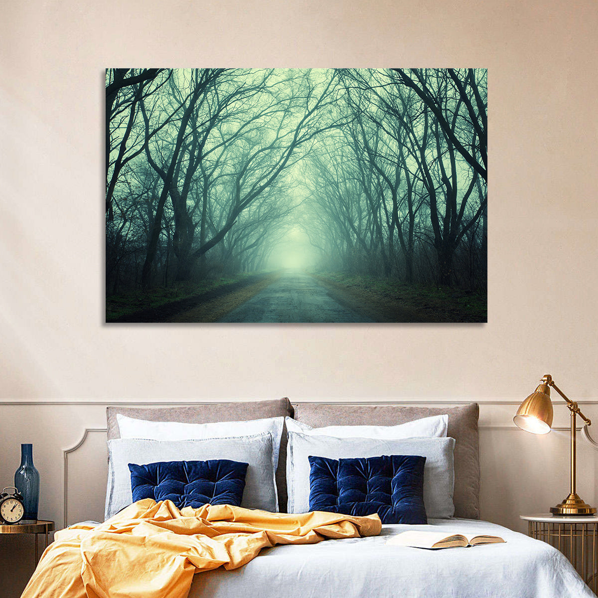 Foggy Forest Pathway Wall Art