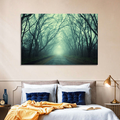 Foggy Forest Pathway Wall Art