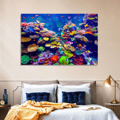 Tropical Coral Reef Aquarium Wall Art