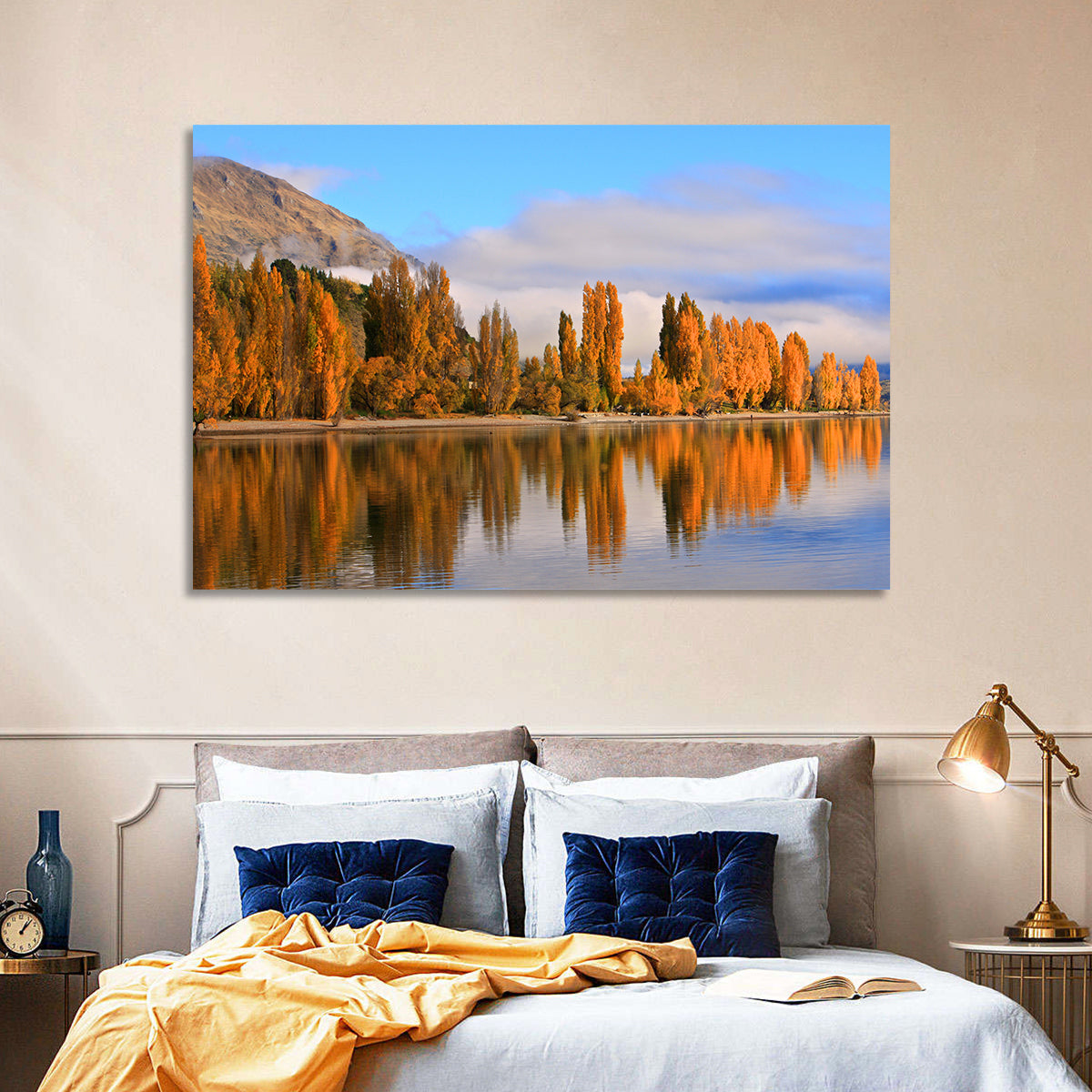 Lake Wanaka Autumn Reflection Wall Art