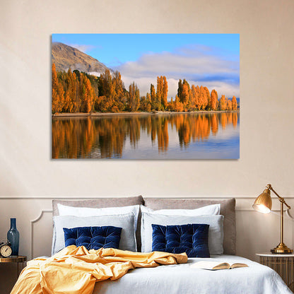 Lake Wanaka Autumn Reflection Wall Art