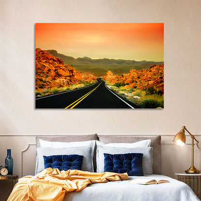 Valley of Fire Ii Road at Sunset Wall Art