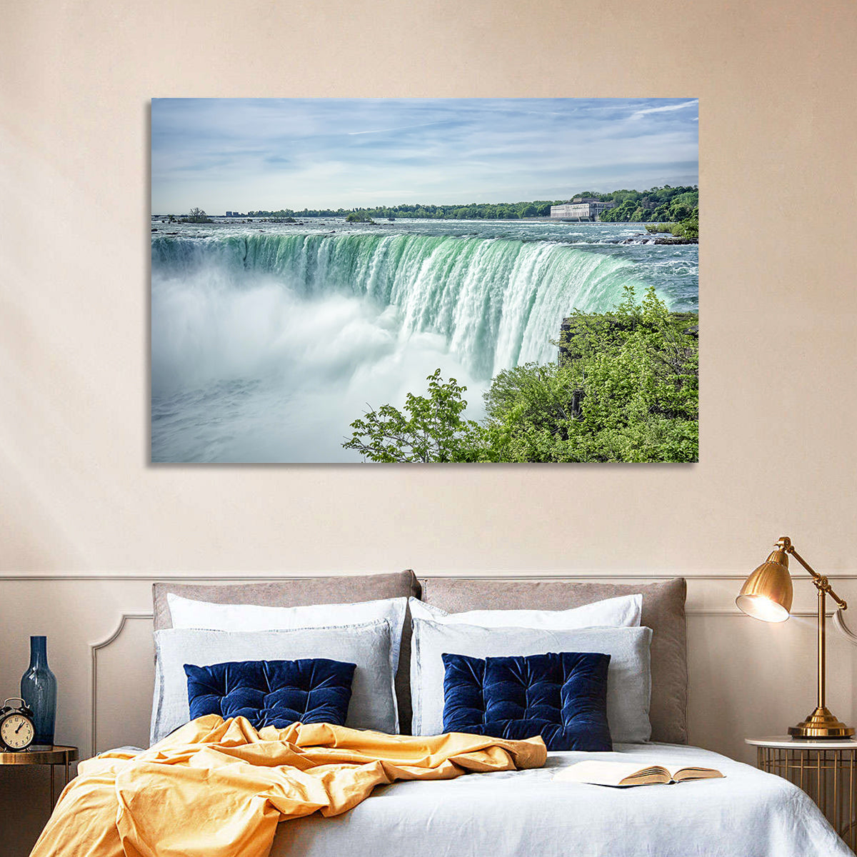 Horseshoe Falls Vista Wall Art in a room, landscape
