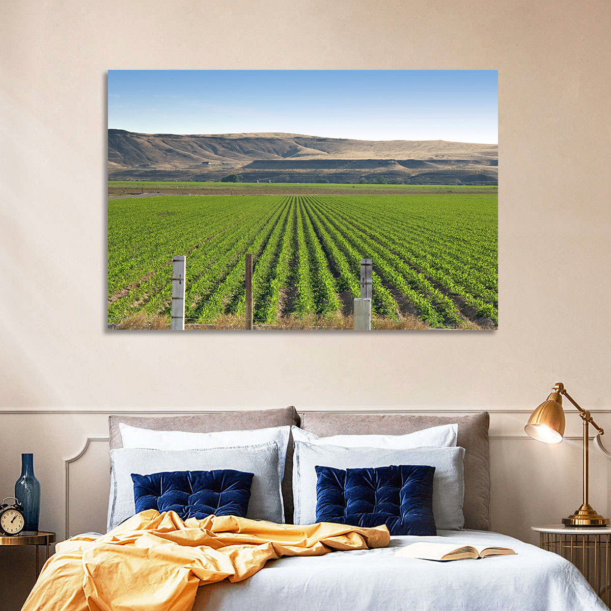 Idaho Corn Field Wall Art in a room, landscape