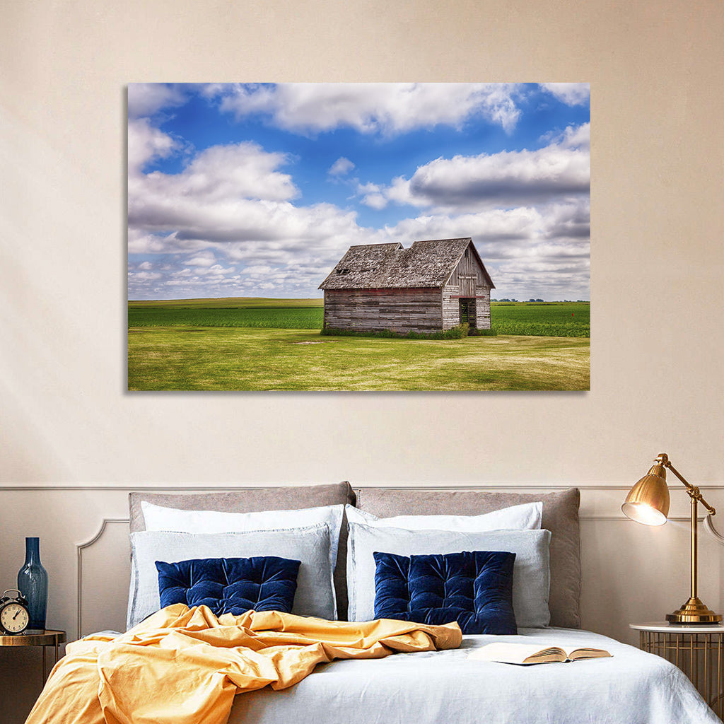 Old Farm Shed in Field Wall Art