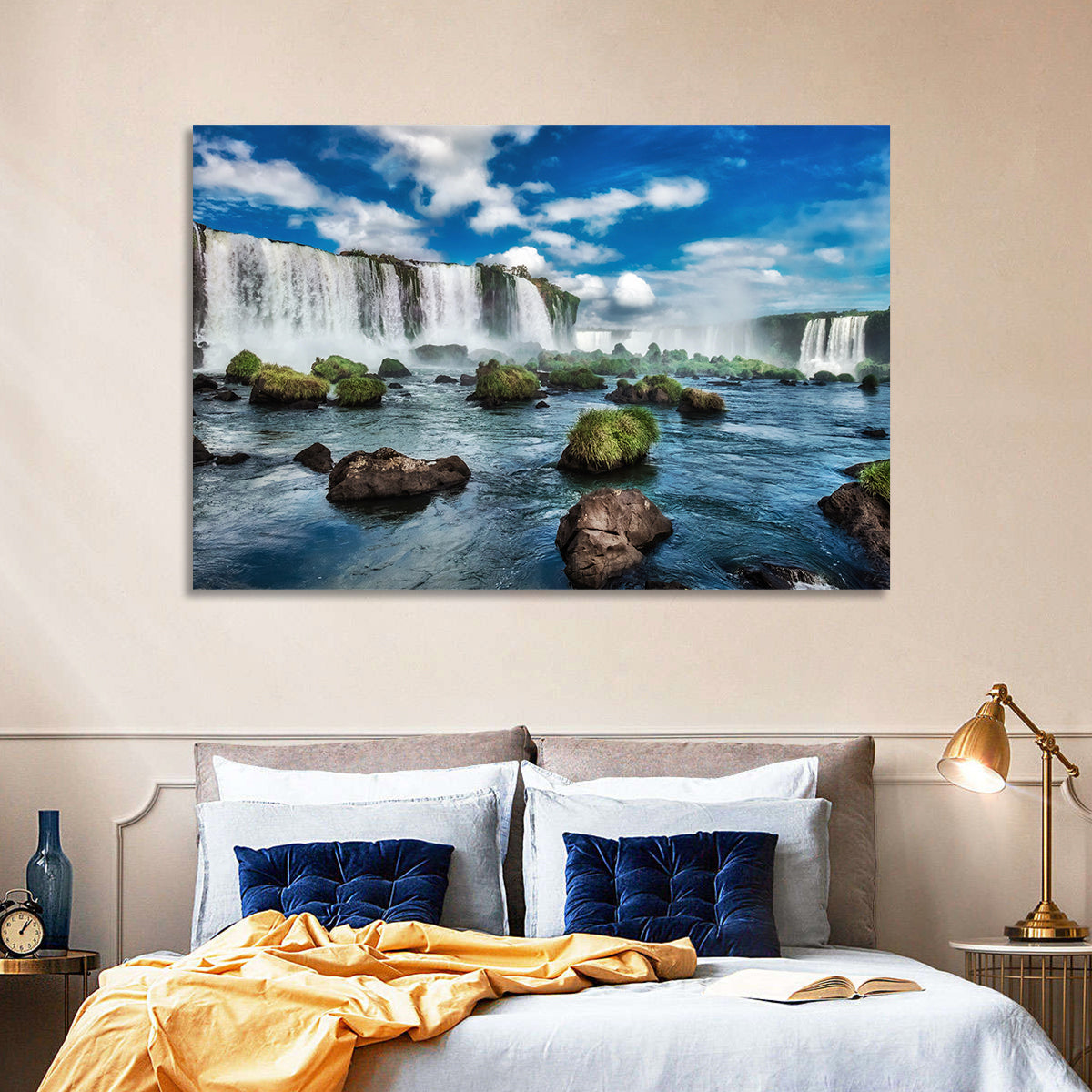 Iguazu Falls Vista Wall Art in a room, landscape
