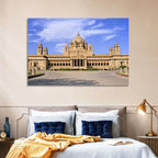 Umaid Bhawan Palace Under Clear Blue Sky Wall Art