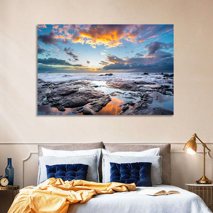 Clouds & Rocky Shore Wall Art