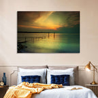 Lake Garda Sunset Pier Wall Art