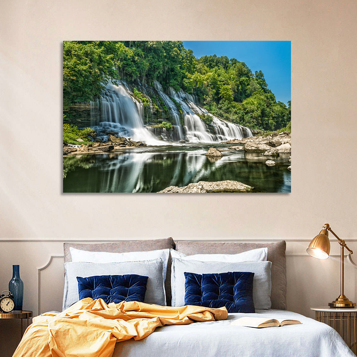 Twin Falls at Rock Island State Park Wall Art in a room, landscape