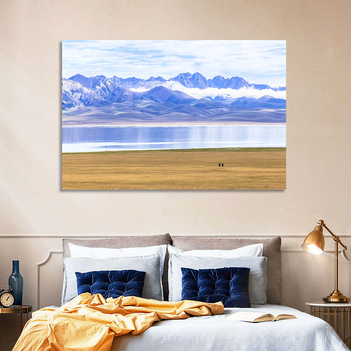 Song Kul Lake Silhouettes Wall Art