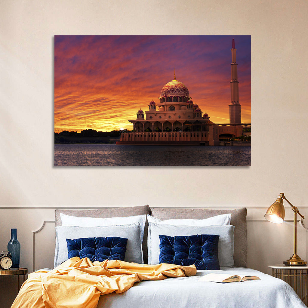 Putra Mosque at Sunset Wall Art