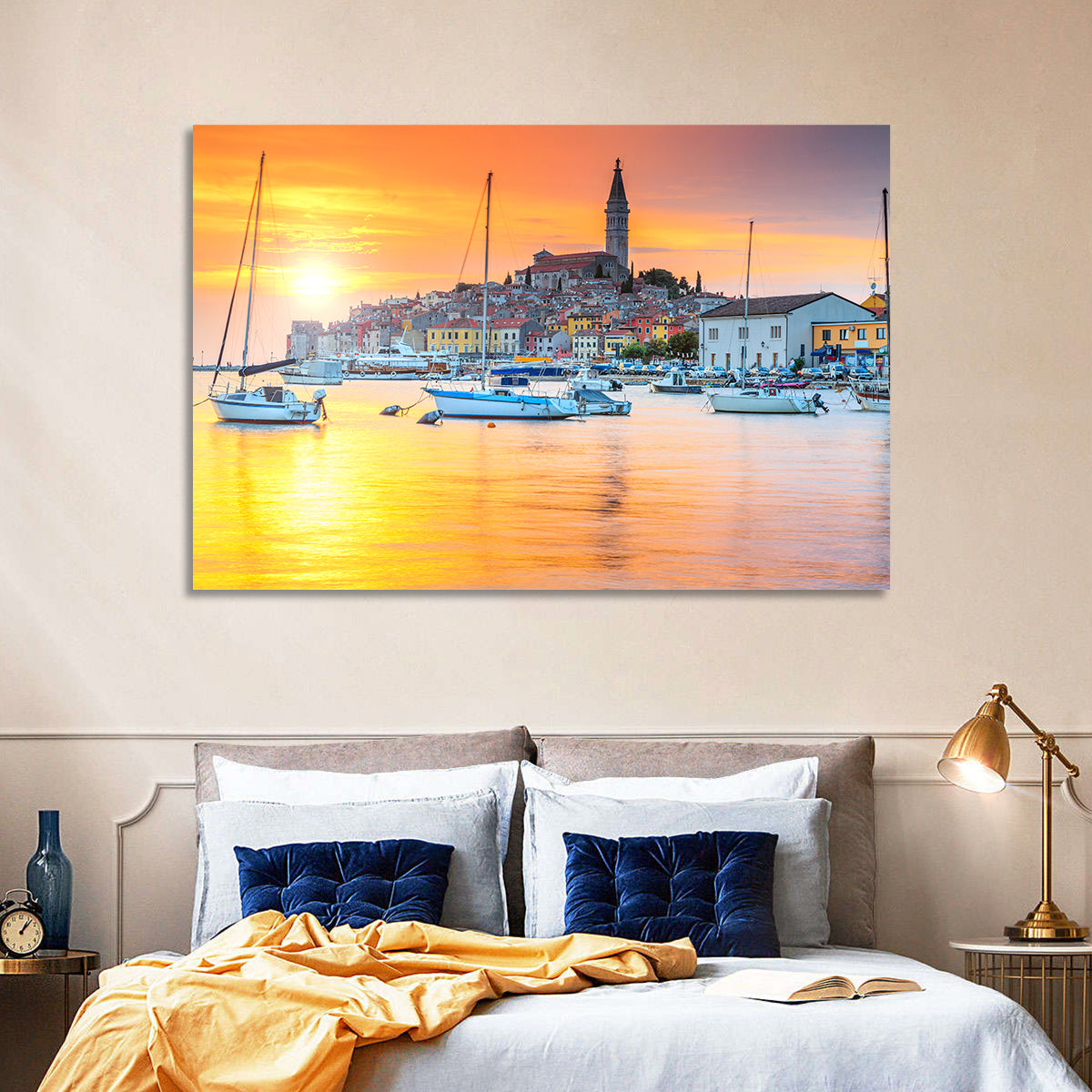 Rovinj Harbor at Sunset Wall Art