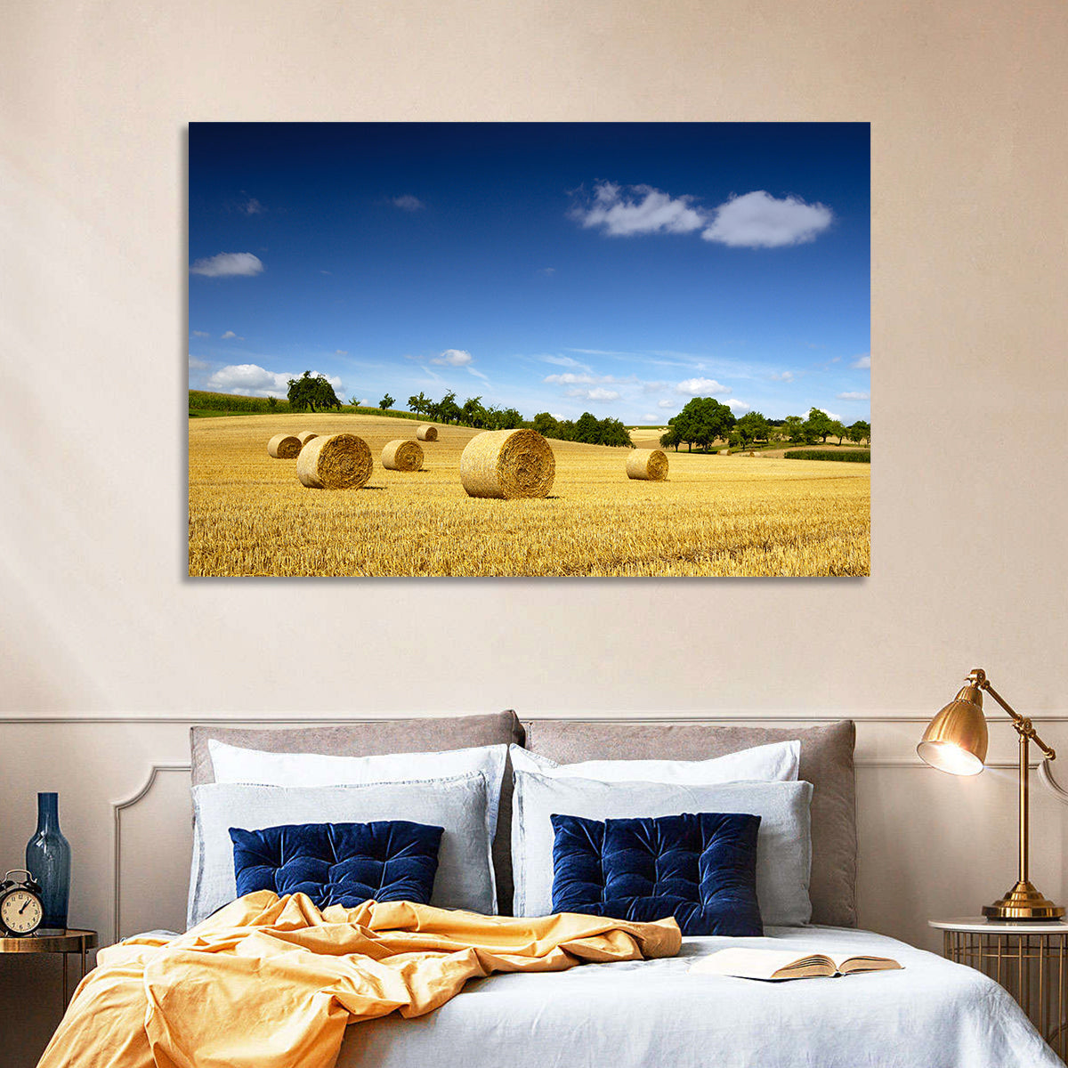 Late Summer Straw Bales Wall Art