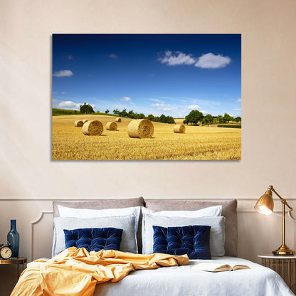 Late Summer Straw Bales Wall Art
