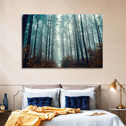 Misty Pine Forest Wall Art
