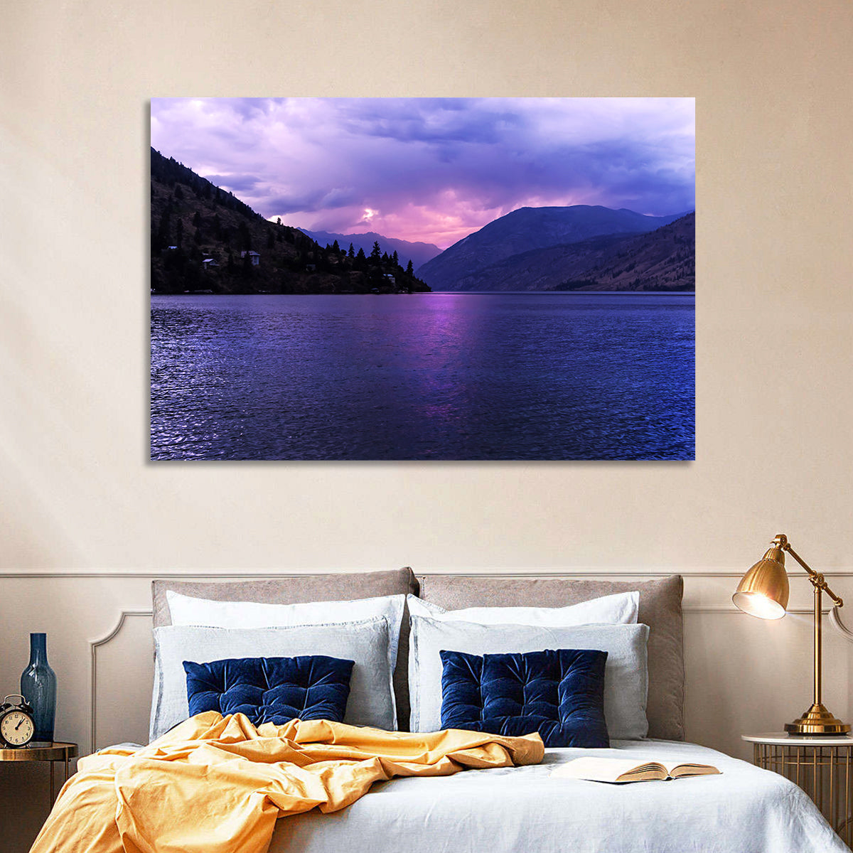 Lake Chelan Violet Sunset Wall Art