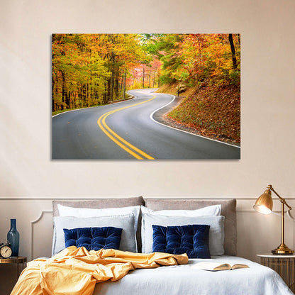 Winding Autumn Road Wall Art
