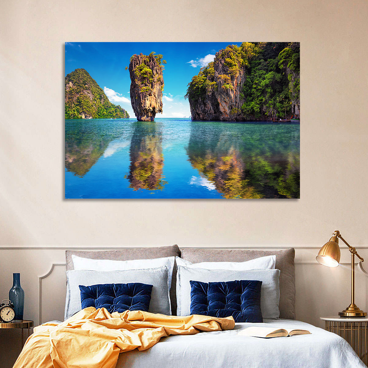Ko Tapu Limestone Stack, Phang Nga Wall Art in a room, landscape