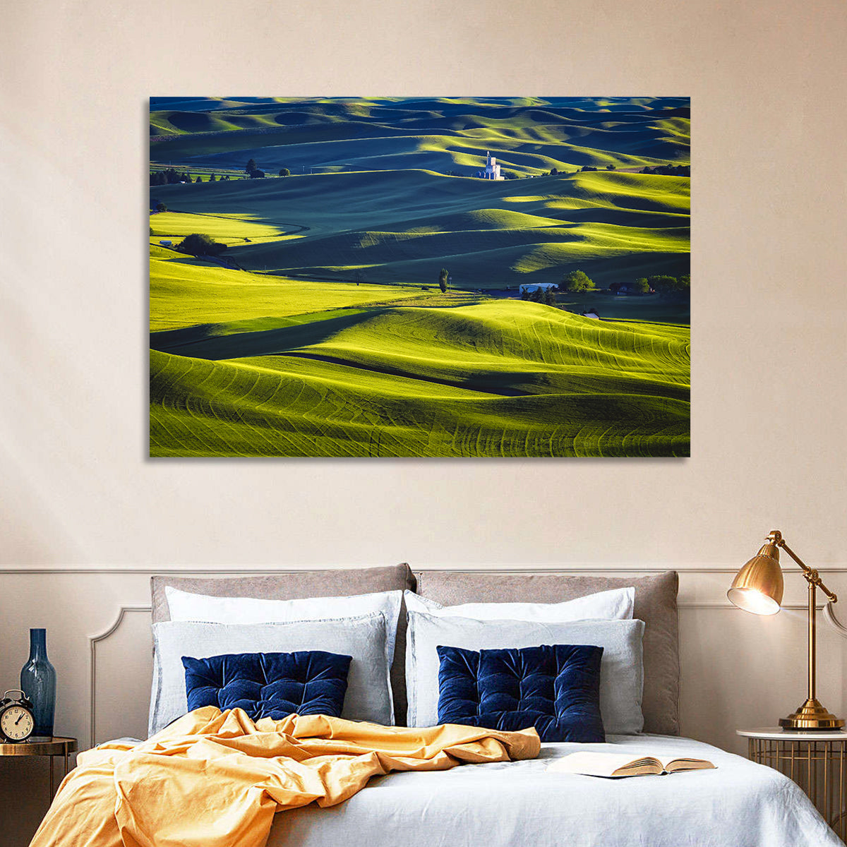 Palouse Hills with Grain Elevator Wall Art