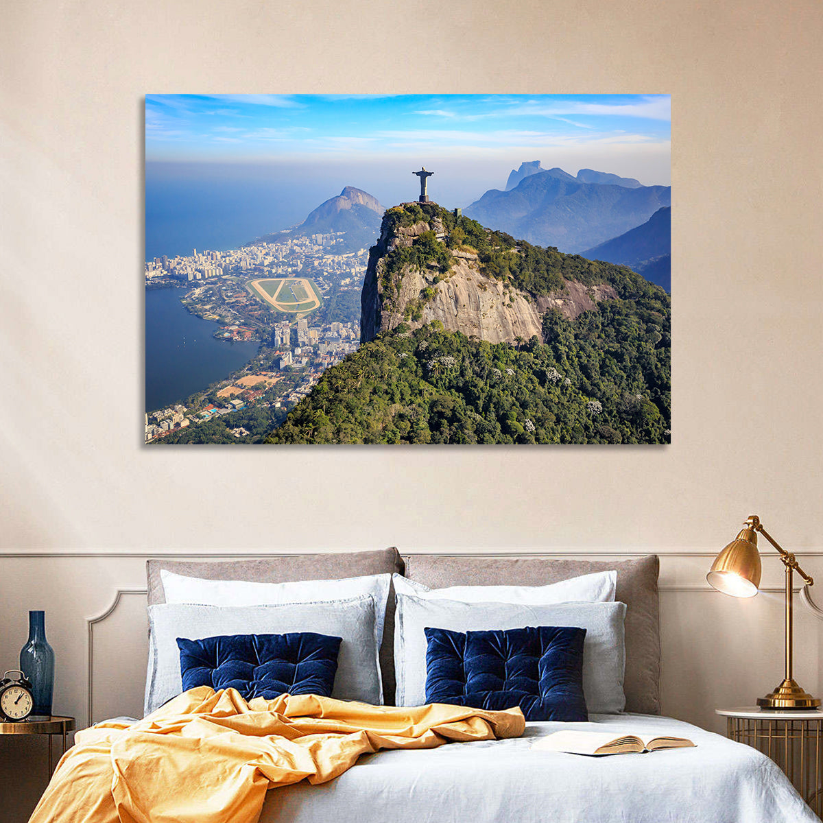 Rio De Janeiro Skyline with Christ the Redeemer Wall Art