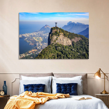 Rio De Janeiro Skyline with Christ the Redeemer Wall Art