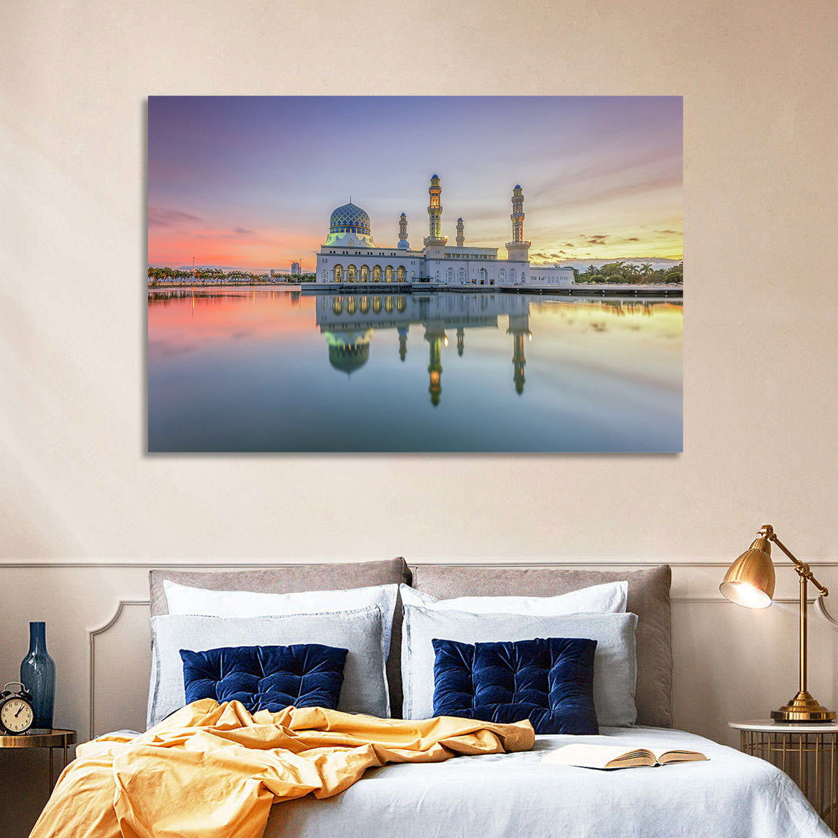 Kota Kinabalu City Mosque at Sunrise Wall Art
