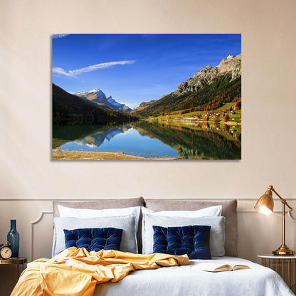 Lake Sils Morning Reflection Wall Art