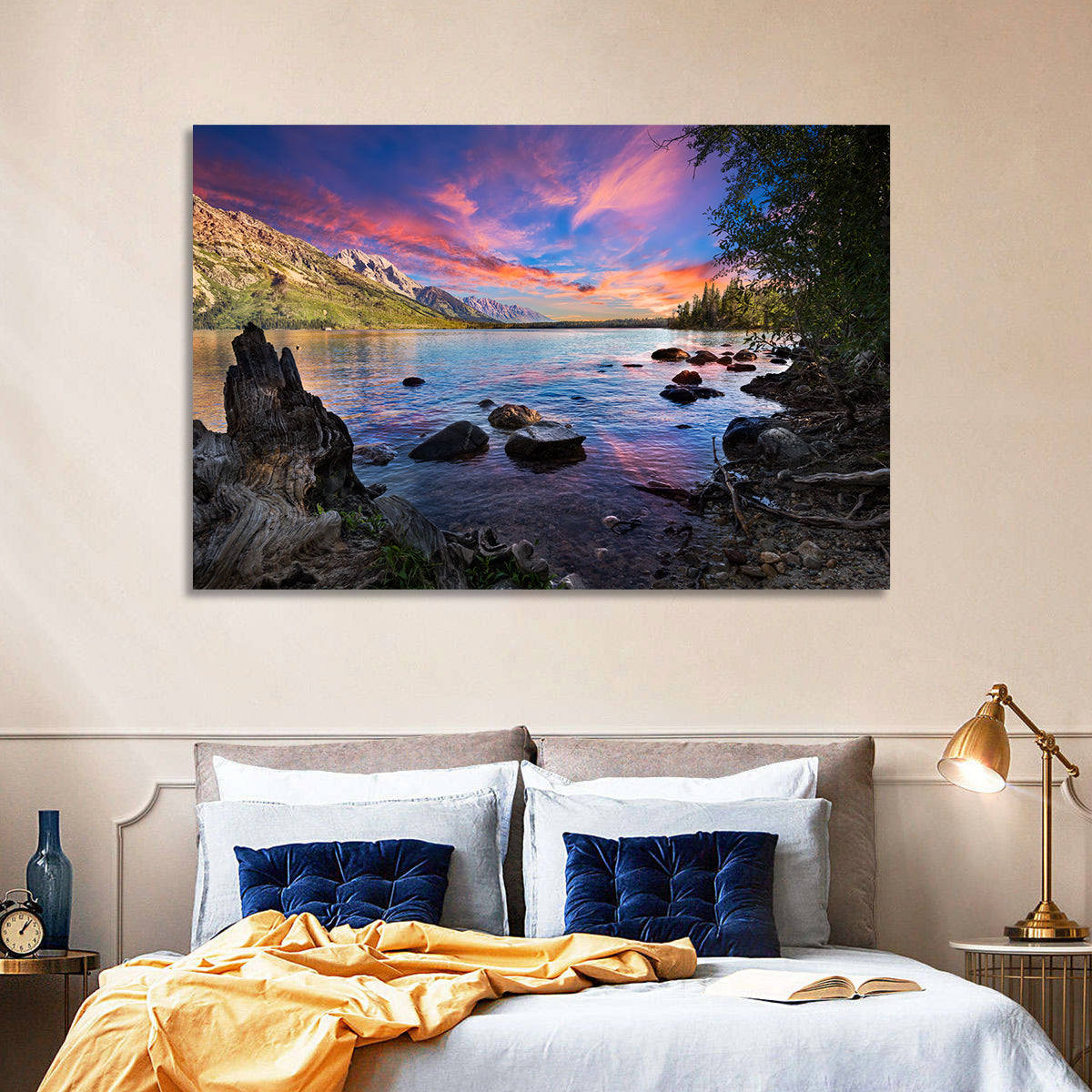 Jenny Lake Sunset Wall Art