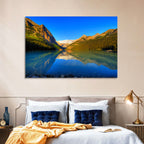 Lake Louise Canoe Reflection Wall Art