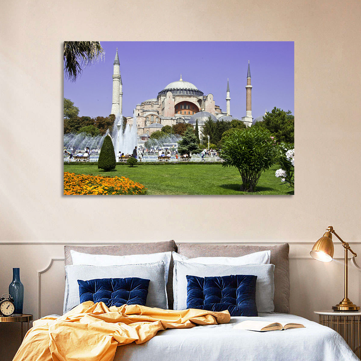 Hagia Sophia Fountain Gardens Istanbul Wall Art in a room, landscape