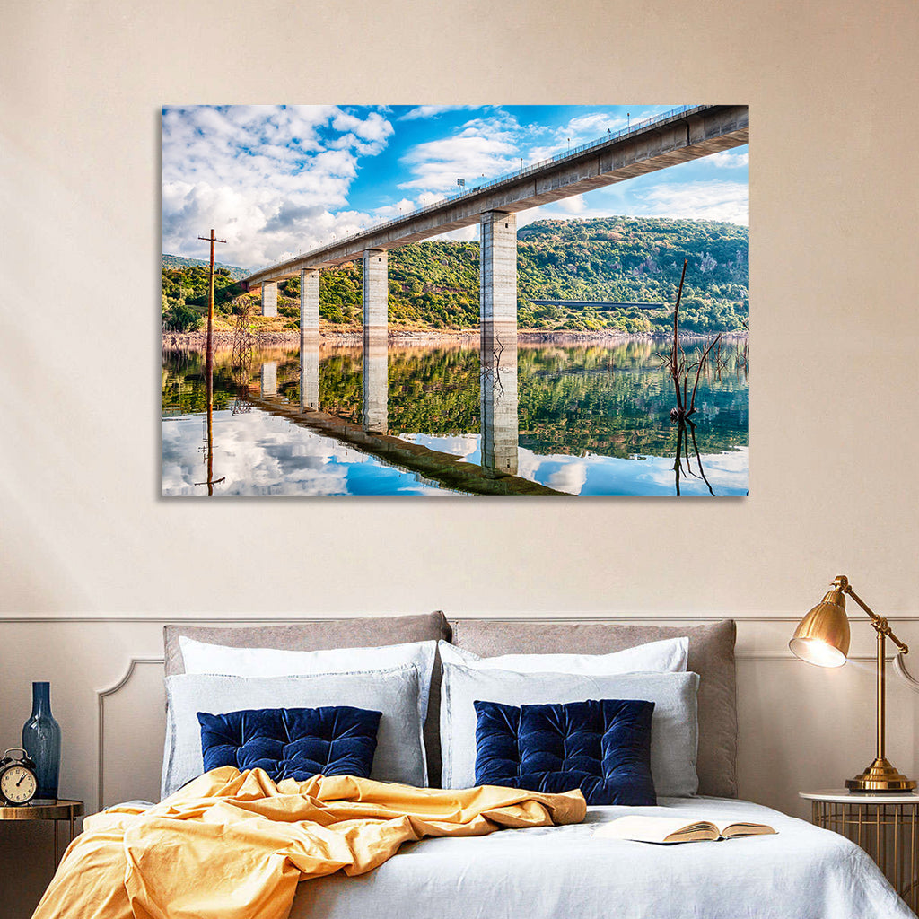 Lake Omodeo Concrete Bridge Wall Art