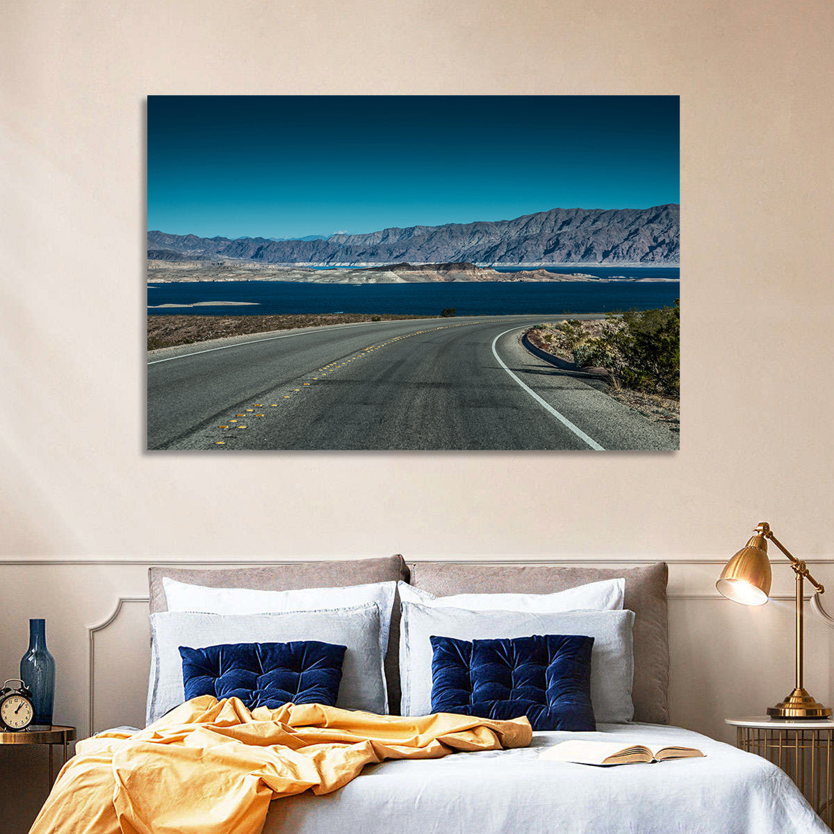 Lake Mead Curved Road Wall Art