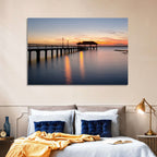 Lake Jackson Pier Sunset Wall Art