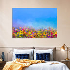 Cornflower and Daisy Meadow Wall Art