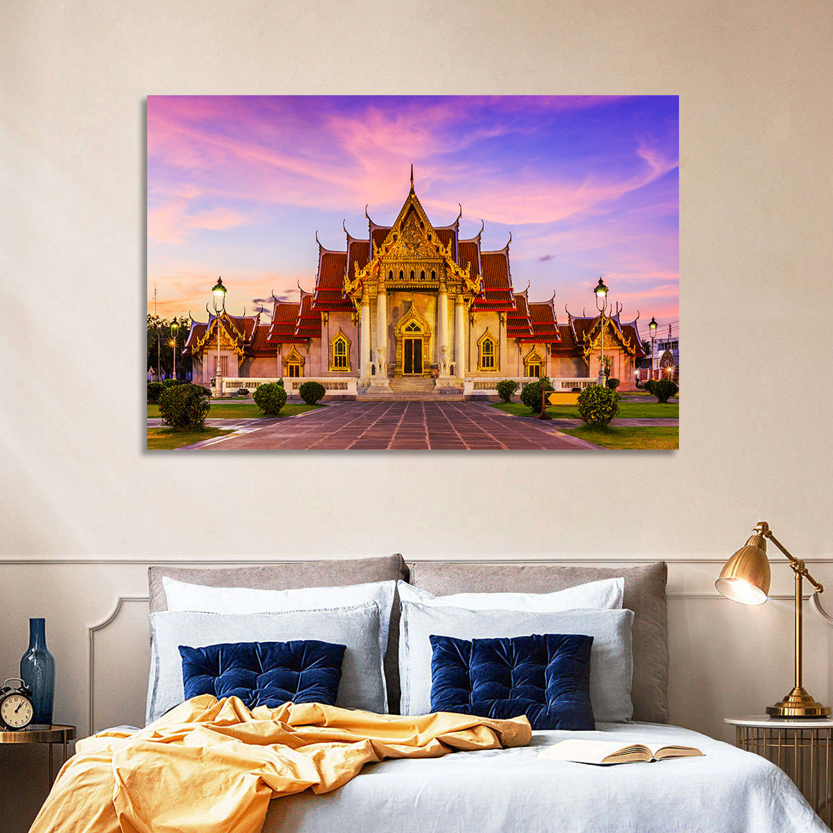 Wat Benchamabophit at Dusk Wall Art