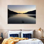 Lake Cushman Dock at Dusk Wall Art