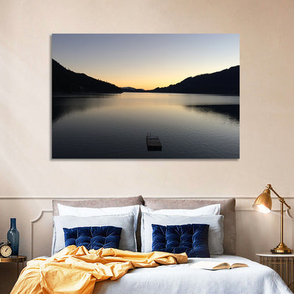 Lake Cushman Dock at Dusk Wall Art