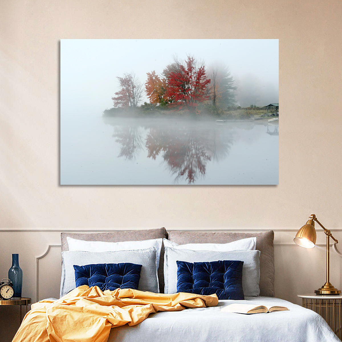 Autumn Morning at Crystal Lake Wall Art