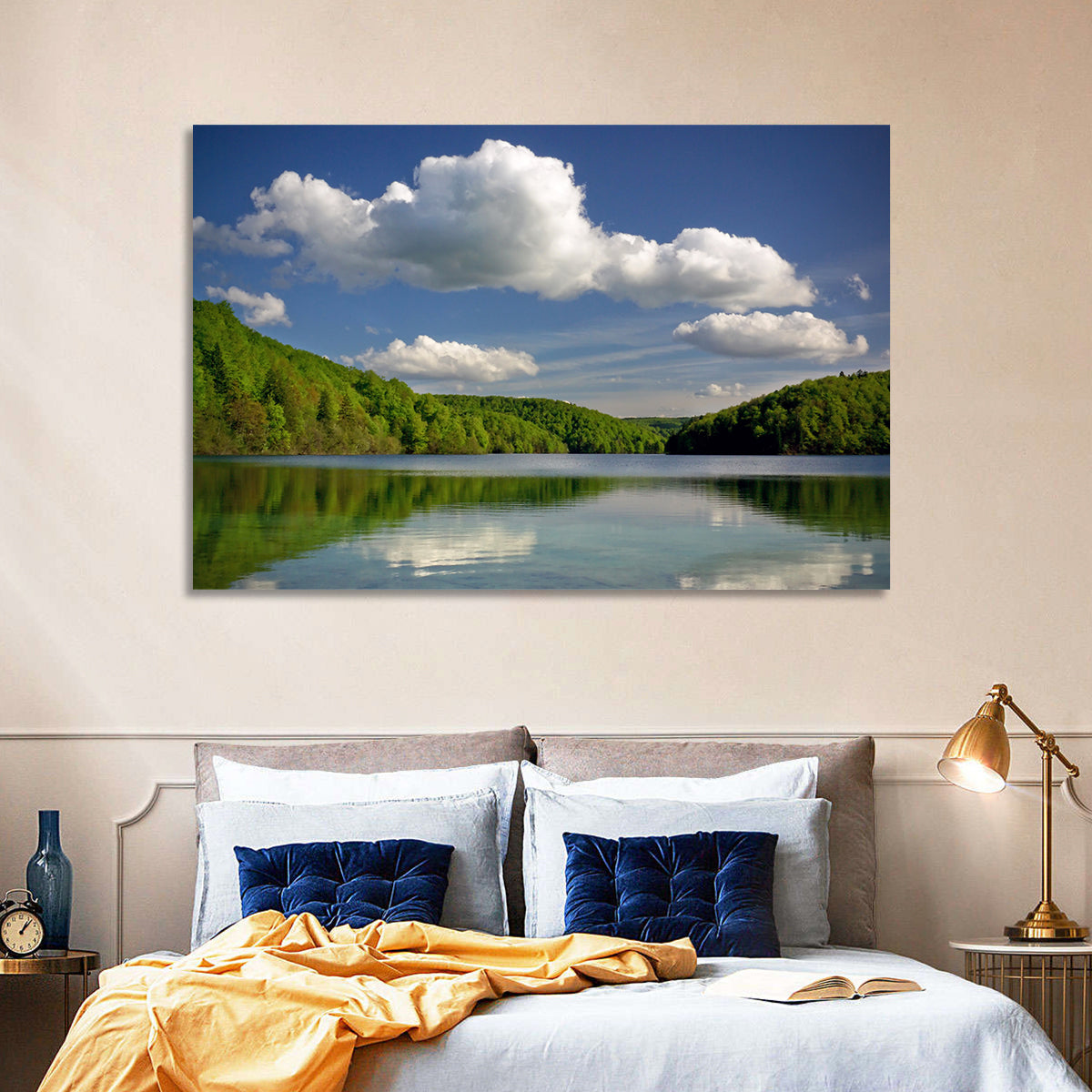 Plitvice Forest Lake Scene Wall Art