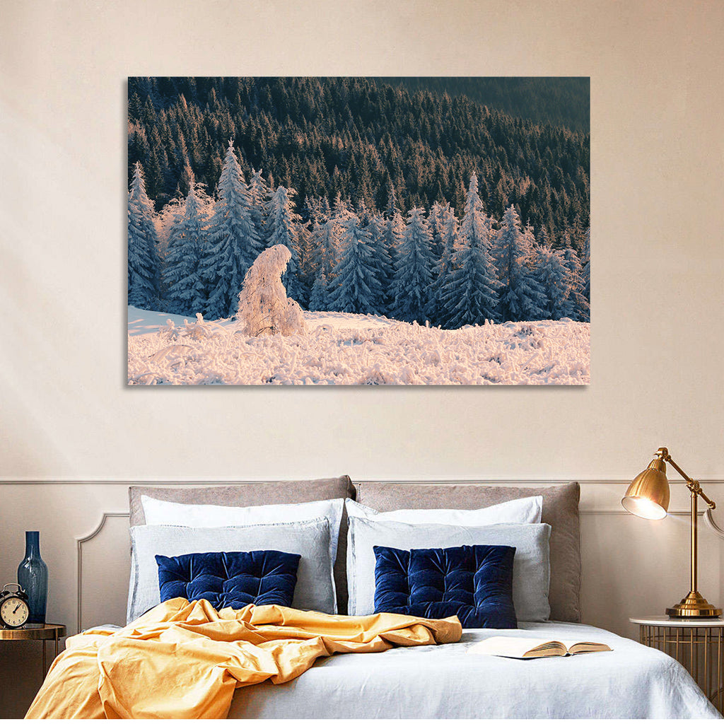 Carpathian Forest at Golden Hour Wall Art