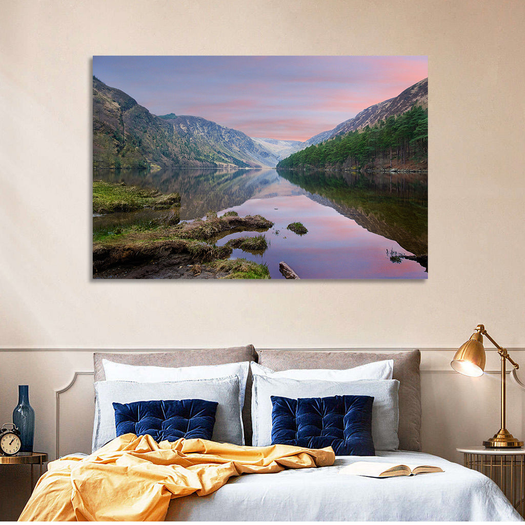 Glendalough Upper Lake at Dusk Wall Art